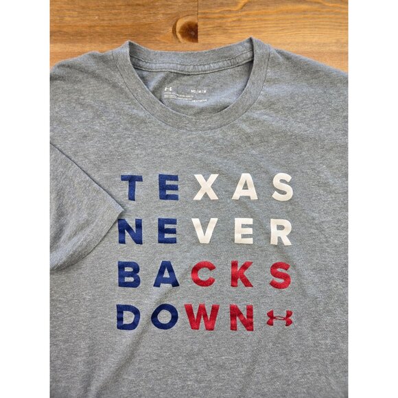 Under Armour Texas Never Backs Down Graphic T-Shirt Medium - Picture 4 of 6